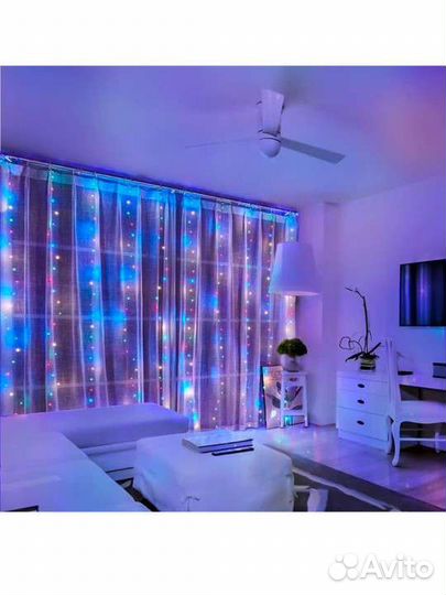 Гирлянда штора 3х3