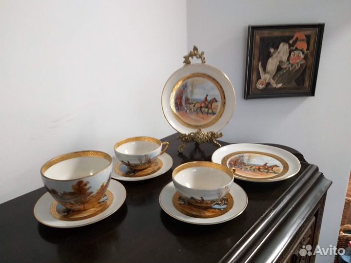 Набрр посуды Винтж Лимож Охота