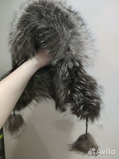 Шапка-ушанка натуральная 55 размер