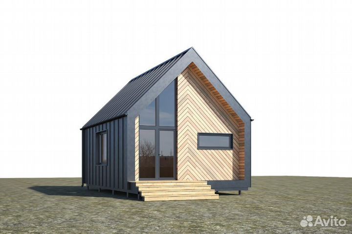 Каркасный дом под ключ 53м2 Барнхаус53