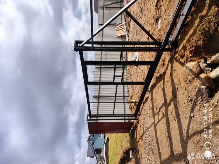 Откатные ворота с встроеной калиткой 3 м