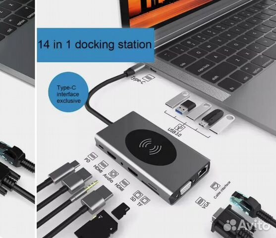 Док-станция для ноутбука USB-хаб bx14w