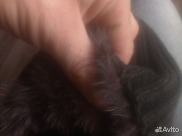 Шапка норковая женская вязаная