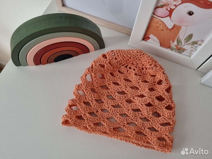 Шапочка для новорожденного летняя