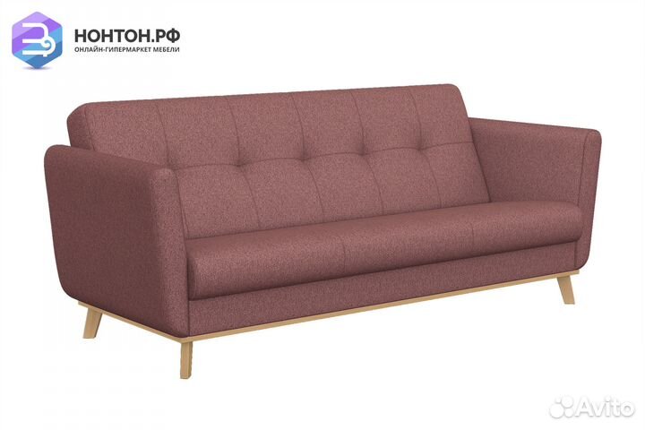 Диван книжка 3-х местный Лайм светло-бордовый