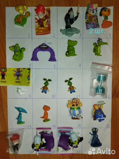 Игрушки из киндера, по мультикам