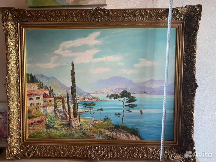 Старинная картина маслом