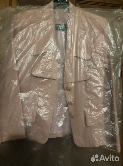 Ретро пиджак цвет пудра, размер 42