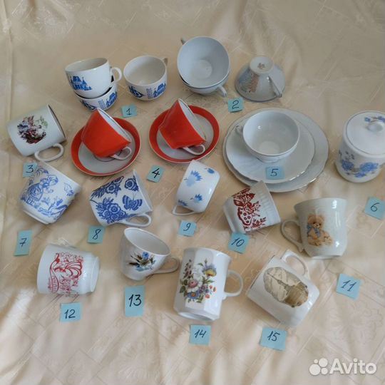 Чашки ссср,сахарница детская гдр