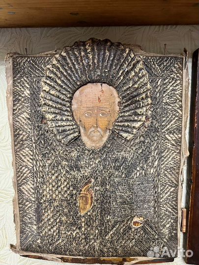 Икона Николай Чудотворец 18 век оригинал