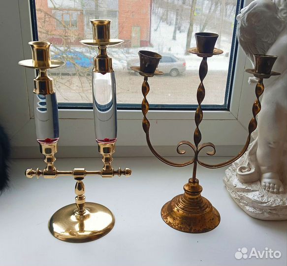 Подсвечник латунь СССР