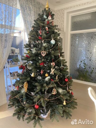 Елка искусственная 220 комбинированная пвх + литая