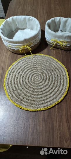 Корзинки джутовые ручной работы