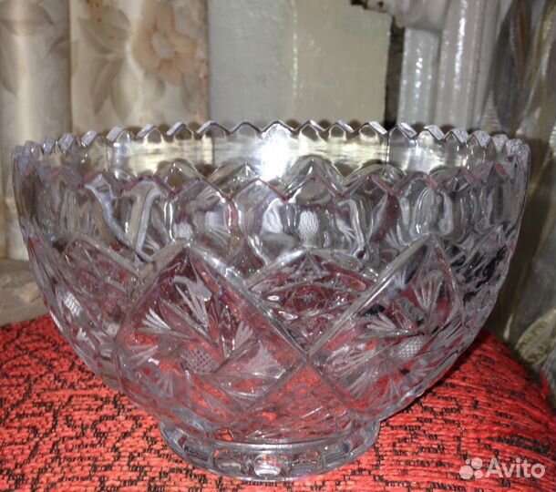 Хрустальная большая ваза. СССР