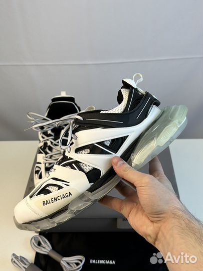 Balenciaga Track1 Black/White Clear Sole 12US