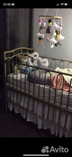 Детская кровать (ортопедический матрас, юбка)