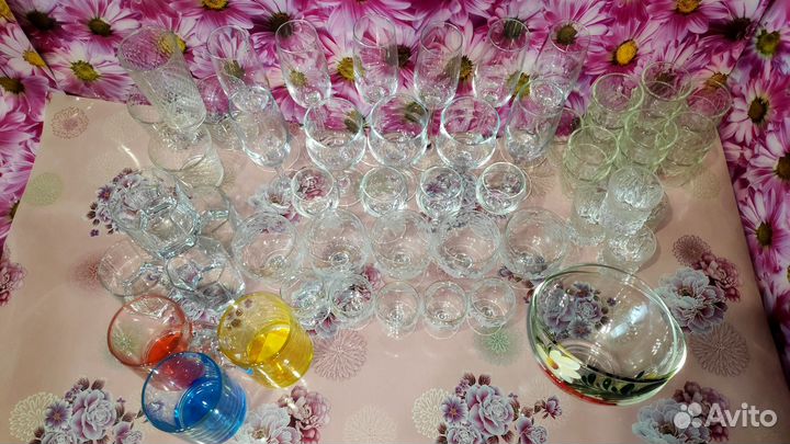 Фужеры, бокалы, рюмки, стаканы, стопки и т.д