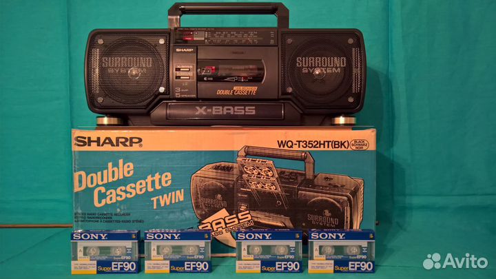 Магнитола Sharp WQ-T352HT BK Stereo Radio Cassette