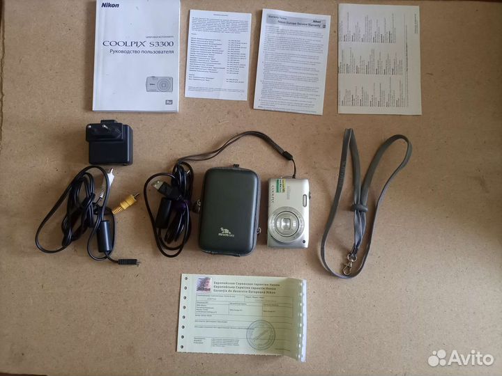 Фотоаппарат Nikon Coolpix S3300 с чехлом и SD 8GB