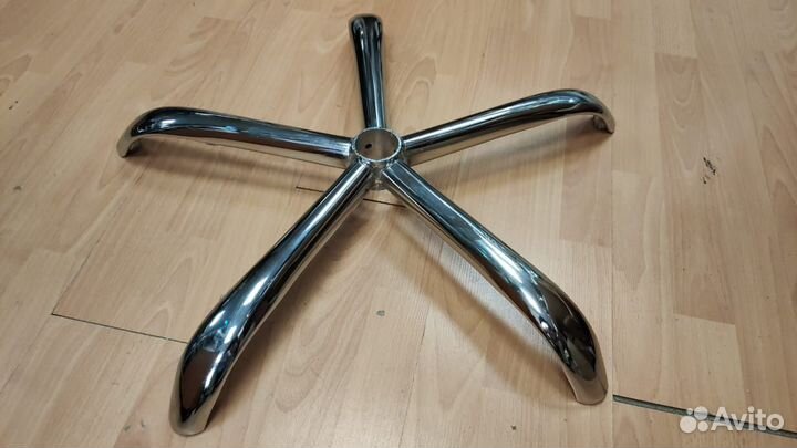 Крестовина новая кресла, сталь хромированная