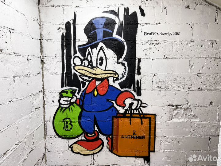 Граффити оформление комнаты / роспись стен