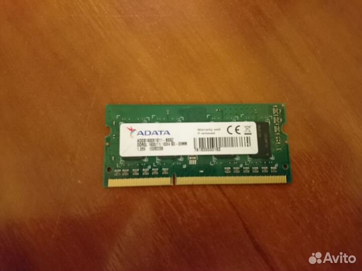 Оперативная память 1Gb adata DDR3L So-dimm