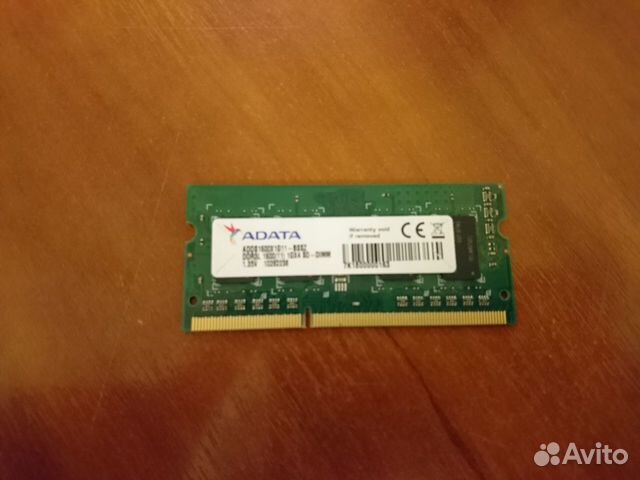 Оперативная память 1Gb adata DDR3L So-dimm