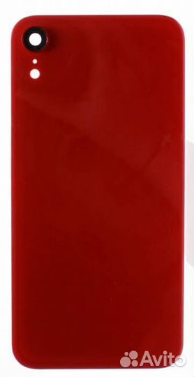 Задняя крышка для iPhone Xr Красная (со стеклом ка