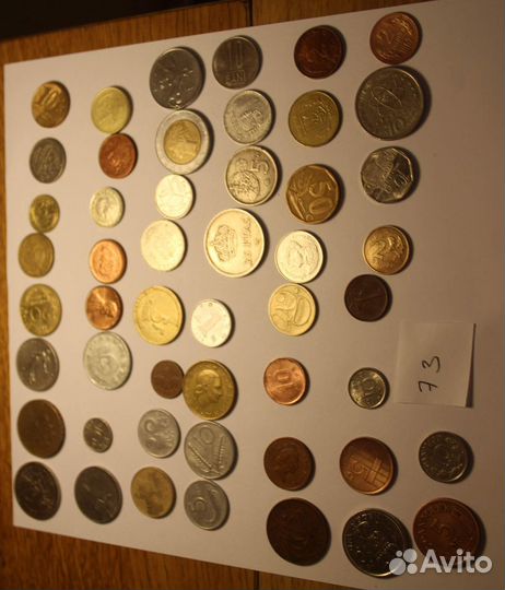 Набор разных монет мира №73, 50 штук