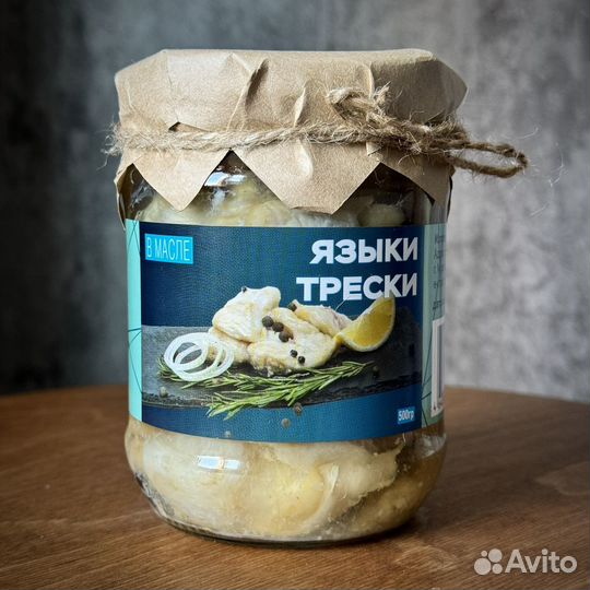 Языки трески в масле