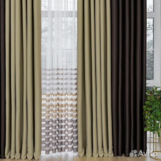 Шторы блэкаут Марсель Шоколад