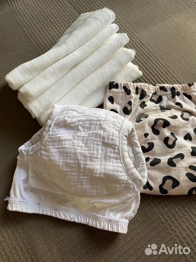 Многоразовые трусики и марлевые подгузники новые