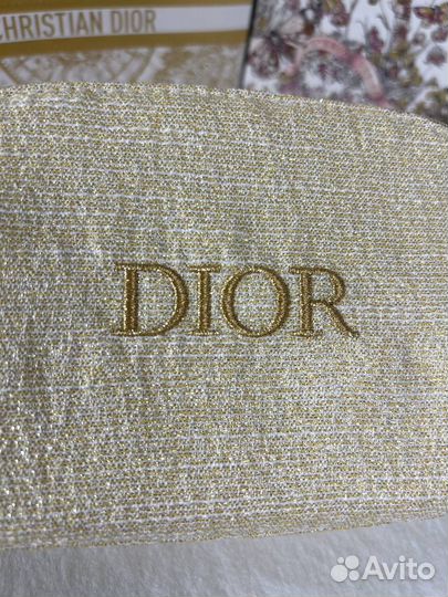 Косметичка Dior золотая