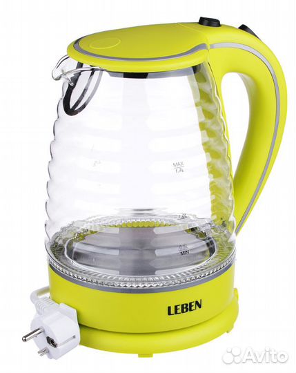 Чайник электрический 1, 7л, 1850Вт, скрытый нагр.э