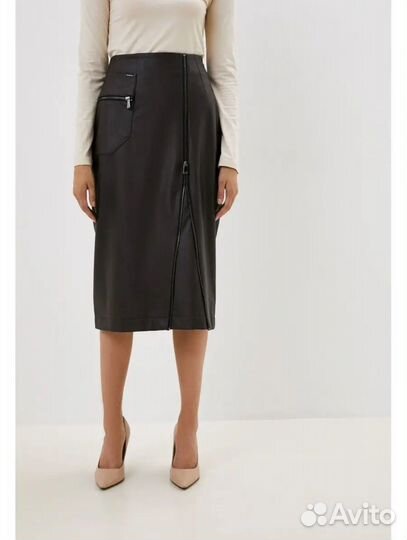 Юбка экокожа