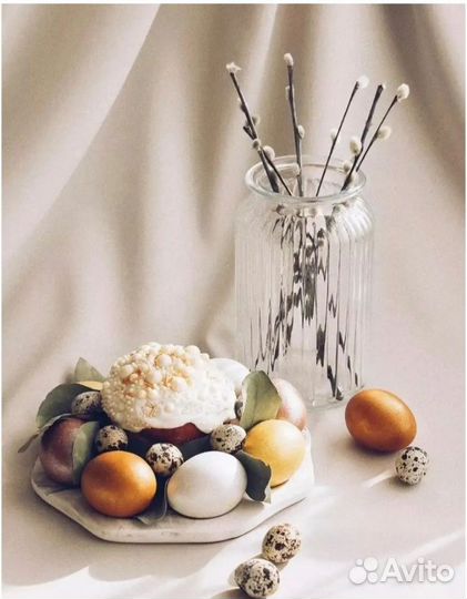 Тарелка для пасхальных яиц и кулича