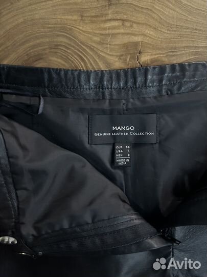 Mango шорты из натуральной кожи
