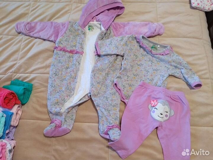 Летние вещи пакетом для девочки 56 62 см