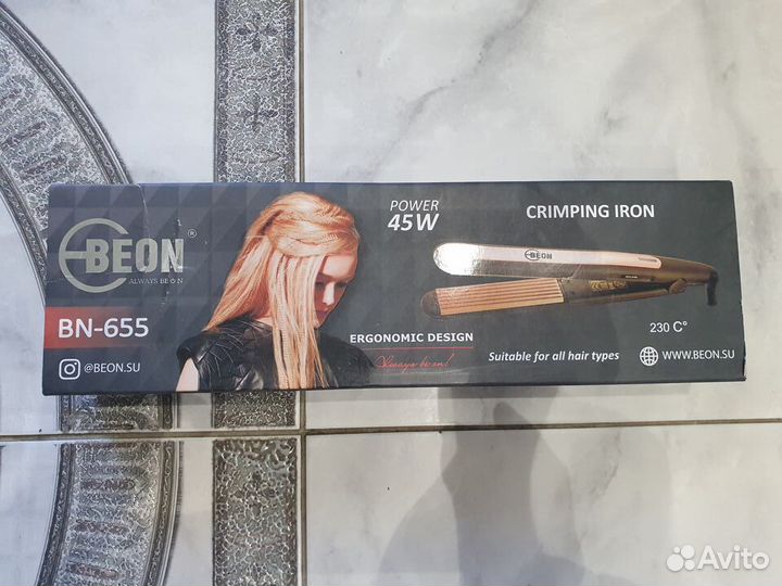 Выпрямитель для волос beon BN-655,черный, бронза