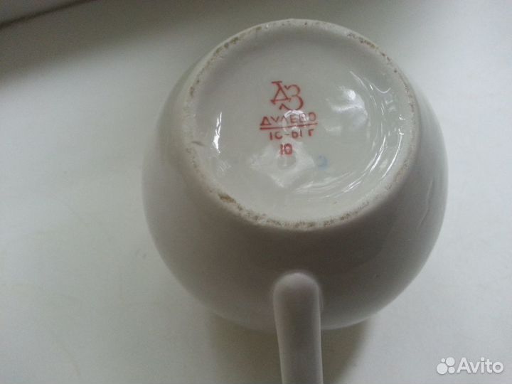 Сливочник молочник Дулево. Фарфор, 1961г