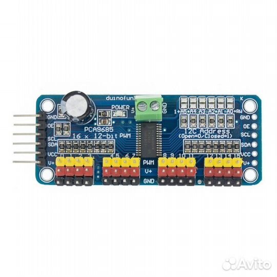 Драйвер сервоприводов 16 канальный PCA9685 I2C