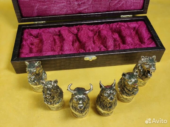 Набор 6 стопок 35мл в футляре