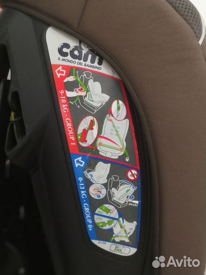 Автокресло Cam Gara, 0+/1 (0-18Кг) б/у