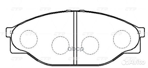 Колодки передние toyota hiace 2.4/2.7 98- CTR G