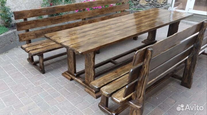 Комплект садовой мебели из дерева