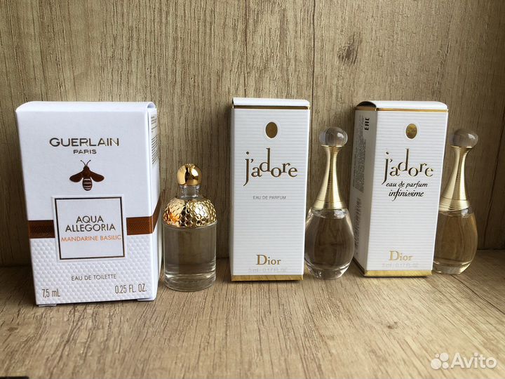 Миниатюры парфюм. Dior J’adore и Guerlain