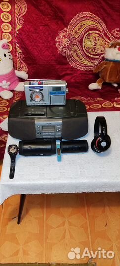 Магнитола Sony Casio Наушники Колонки Цена за все