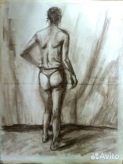 Обнаженная натура, рисунки девушек, графика