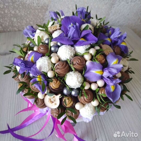 Букет из сухофруктов и конфет