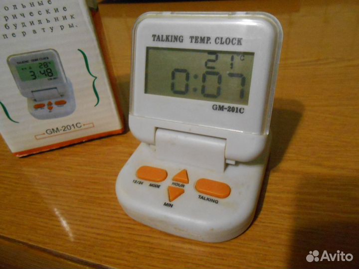 Говорящие часы GM-201C будильник термометр